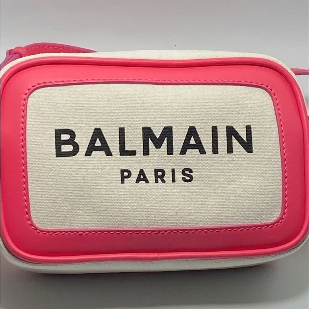 Balmain B-Army 18 Canvas Logo Camera Bag - Picture 6 of 14
